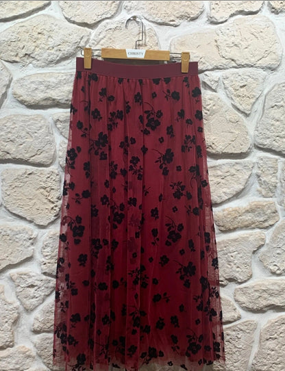 Jupe en tulle fleurie