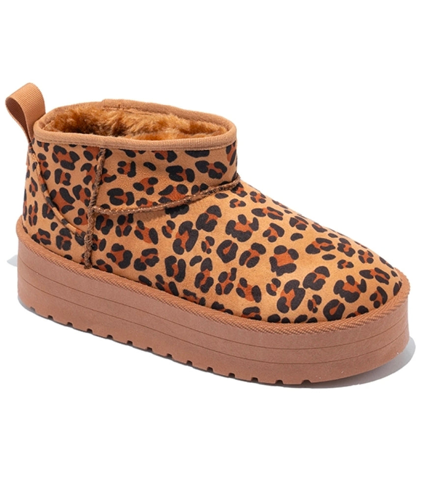 Bottines Fourrées Léopard