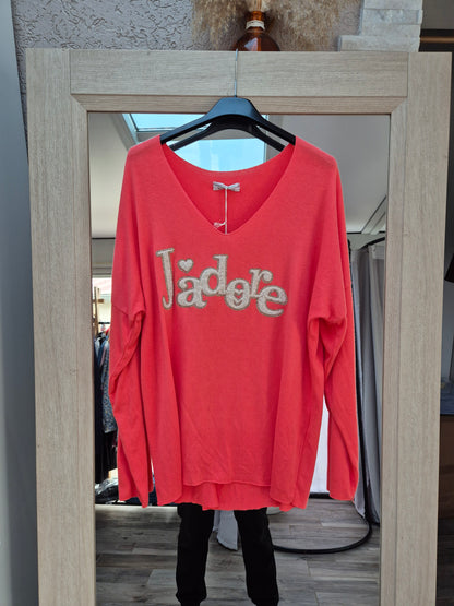 Pull "J'adore"