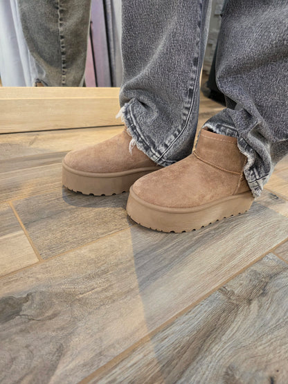 Bottines Fourrées Taupe